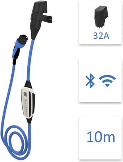 Actual product image NRGkick KfW Max 10m protective lock, wall plug d32A (Type 2, 22 kW, 32 A, CEE 32)