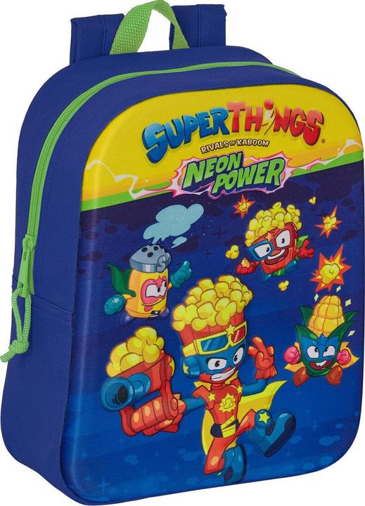 Superthings Schulrucksack 3D Blau Bunt 22 x 27 x 10 cm
