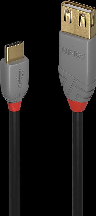 Produktbild Lindy 0,15m USB 2.0 Typ C an A Anthra Line (0.15 m, USB 2.0)