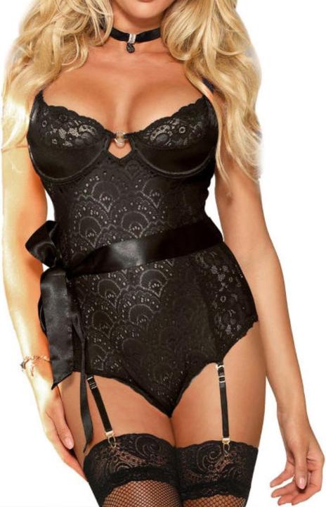 Productafbeelding Subblime Kanten bodysuit met satijnen strik (S)