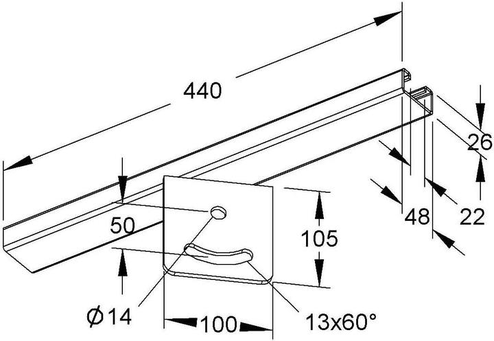 Immagine prodotto Niedax NIE KUGU50 testa di serraggio universale per profilo U 50 U 5050 regolabile