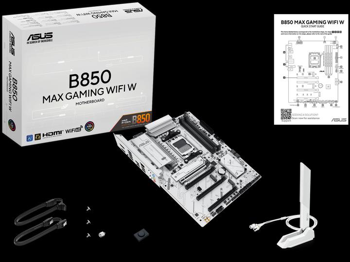 Image du produit ASUS B850 MAX GAMING WIFI (AM5, AMD B850, ATX)