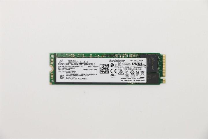 Image du produit Lenovo Micron 2200 512GB M.2 PCIe (512 Go, M.2 2280)