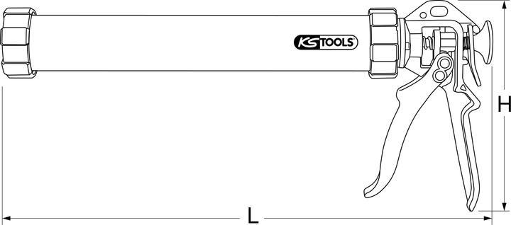 Produktbild KS Tools Hand-Kartuschen-Pistole 600 ml, 480mm