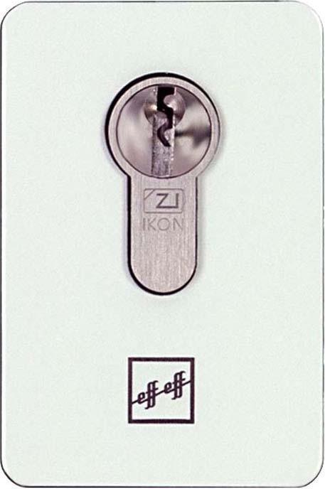 Actual product image effeff EFF 49510-3-9291-00 ROSETTE SET COMPL. 92 MM SILVER RAL 9006