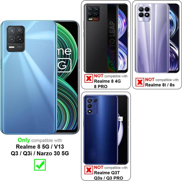 Actual product image Cadorabo Case for Realme 8 5G / V13 / Q3 / Q3i / Narzo 30 5G with belt clip (Realme V13, Realme Narzo 30 5G, Realme Q3i 5G)