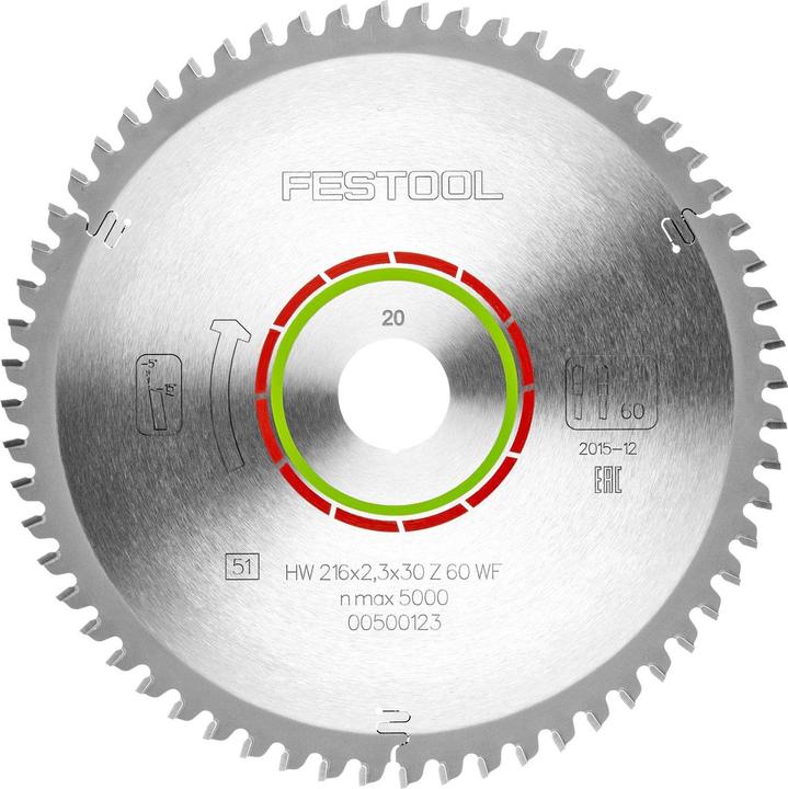 Actual product image Festool Circular saw blade HW 216x2,3x30 WZ/FA60