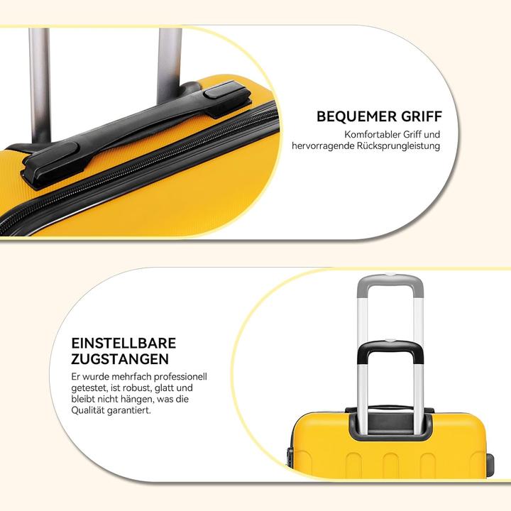 Actual product image Beibye Hartschalenkoffer mit Zahlenschloss (70 l, M (50 - 90l))