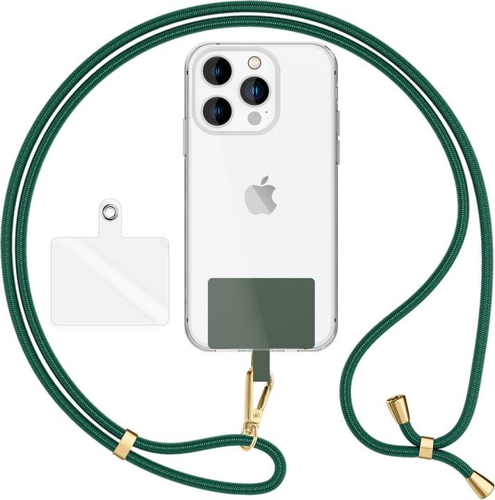 Actual product image Nalia Handyband + Pad für Hülle zum Umhängen, Karabinerhaken Anhänger aus Metall (gold)