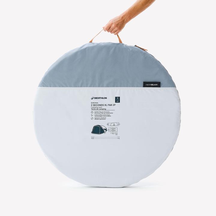 Produktbild Quechua Campingzelt Wurfzelt - 2 Seconds für 2 Personen XL F&B (Wurfzelt, 5 kg, 2 Personen)
