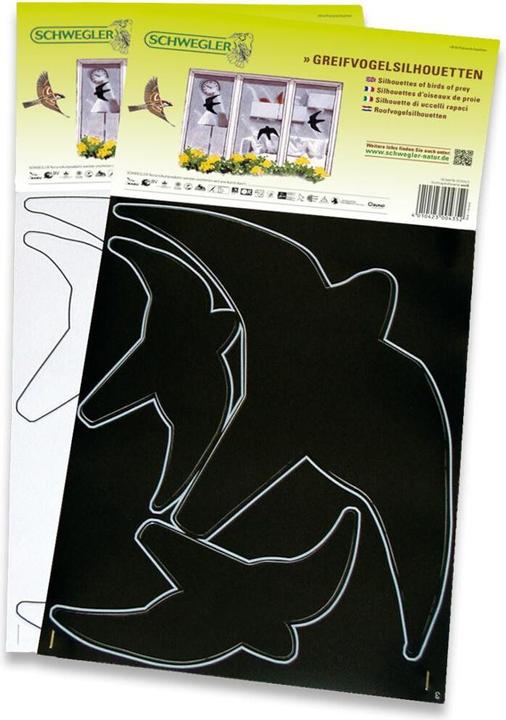 Actual product image Schwegler 3-piece bird of prey silhouette, self-adhesive, high-quality film