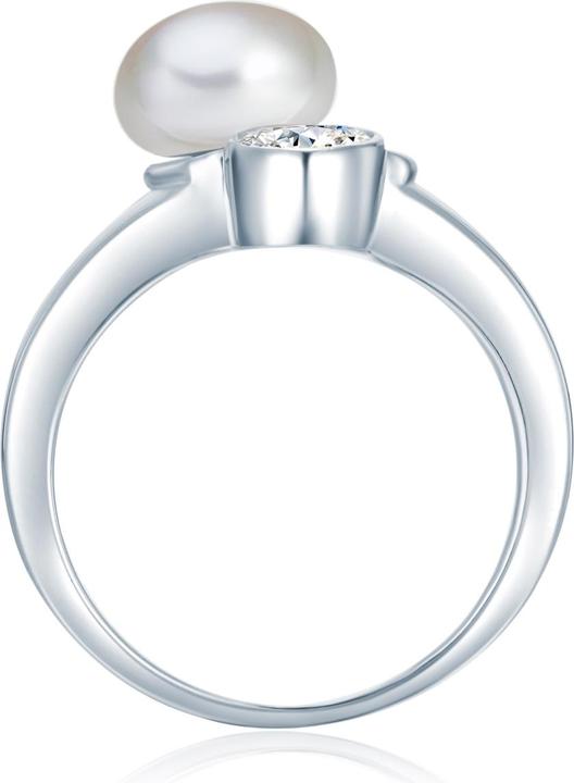 Immagine prodotto Valero Pearls Donna Argento Cubic Zirconia d'acqua dolce con perle coltivate - 3876 (54, 925 Argento)