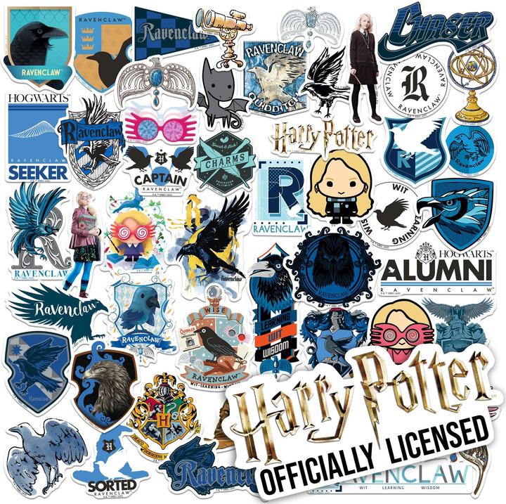 Actual product image Deluxe Ravenclaw Stickers (Pack of 50)