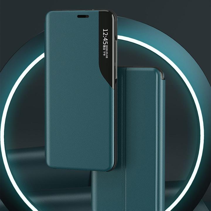 Produktbild Hurtel Eco Leather View Case booktype case schutzhülle aufklappbare hülle iPhone 13 mini blau (Apple iPhone 13 mini)