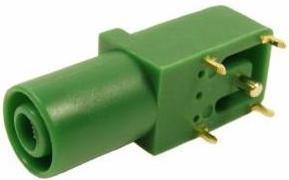 Produktbild Rs Pro 4 mm Bananenbuchse Grün, Kontakt vergoldet, 1000V / 24A, Lötanschluss
