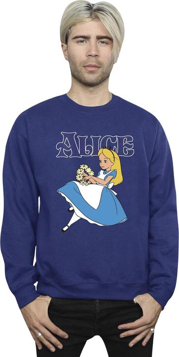 Actual product image Disney Mens Alice In Wonderland Flowers Sweatshirt (L)