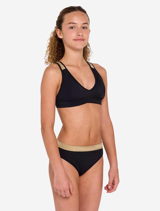 Image du produit Olaian Haut de maillot de bain triangle surf Fille - 900 Lily noir et or (140)