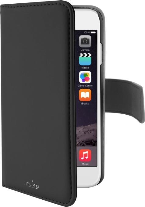 Image du produit Puro Etui en faux cuir - étui pour iPhone 7/8/SE 2020, noir (Apple iPhone 7)