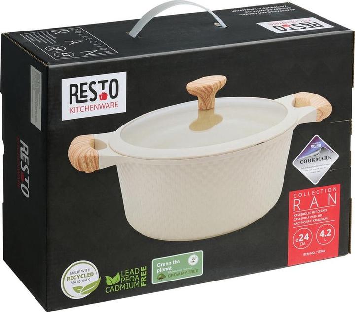 Produktbild Resto CASSEROLE D24CM 4.2L/93803 (24 cm, Bräter + Schmortopf, Aluminium)