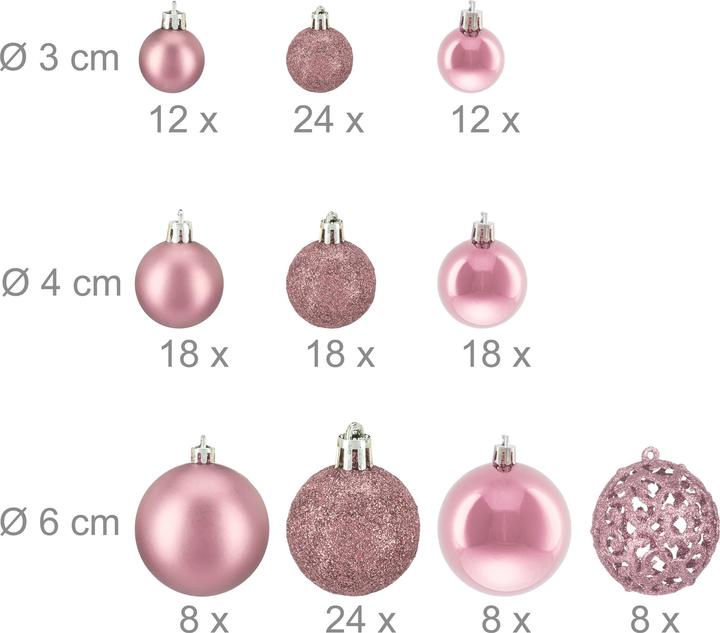 Actual product image Relaxdays 150-piece Christmas baubles set (150 -part)