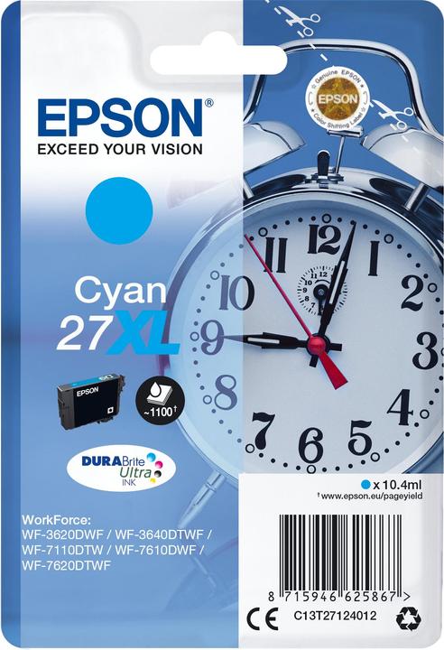Image du produit Epson 27XL - 17.7 ml - XL - cyan - Original - Blister avec alarme RF (C)