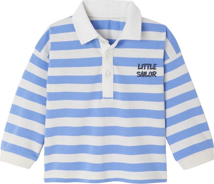 Actual product image Vertbaudet Bio-Kollektion: Baby Poloshirt mit breiten Streifen (62)