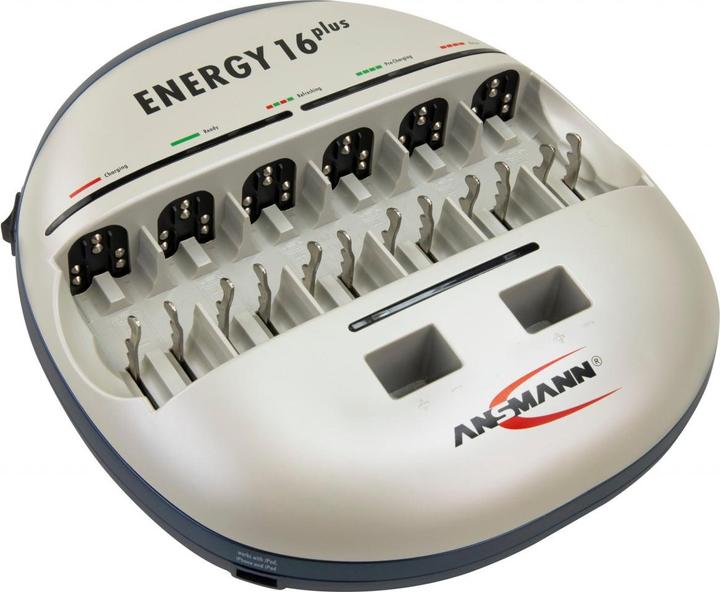 Image du produit Ansmann Station de charge et d'entretien Energy 16 plus pour 1 à 12 piles Micro AAA, Mignon AA (1 pcs, Piles rechargeables + chargeur)