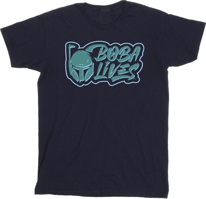 Star Wars The Book Of Boba Fett Lives Chest TShirt (4XL)
