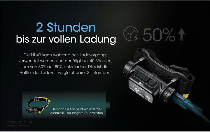 Image du produit Nitecore NU43 Noir, Jaune Lampe de poche frontale LED (1400 lm)