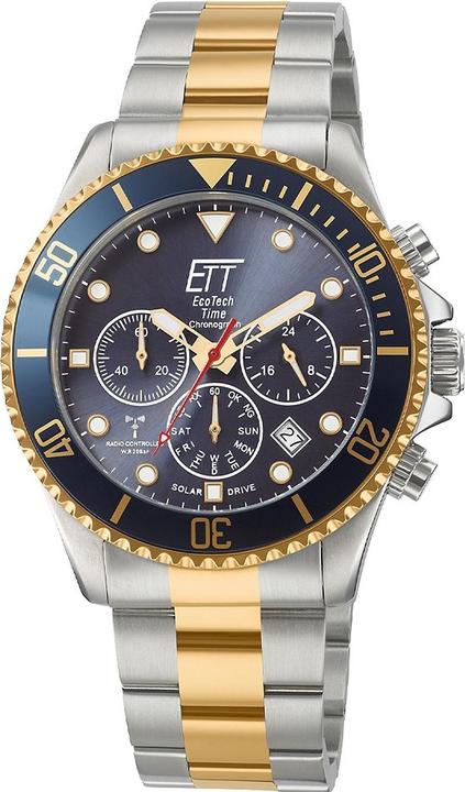 ETT EGS-11609-35M (Analoguhr, Funkuhr, Chronograph, 44 mm)