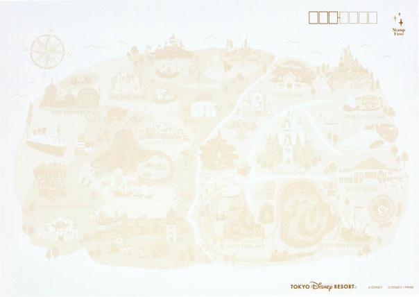 Actual product image Disney A4 Postkarte Tokyo Resort (1 pcs.)