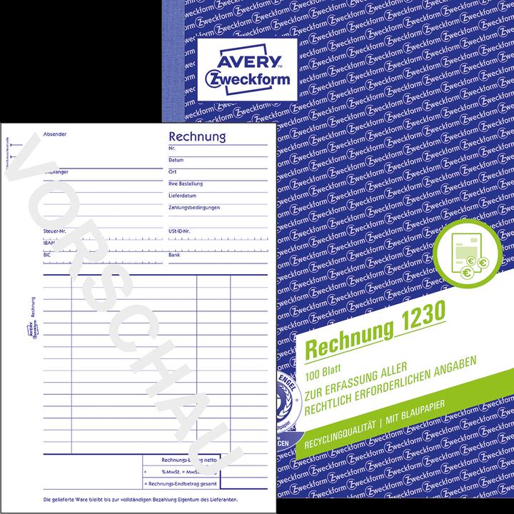 Image du produit Avery Facture (100 x)