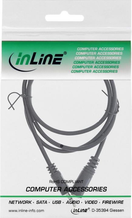 Produktbild InLine Klinke Verlängerung, 3,5mm Klinke St/Bu, Stereo (5 m, 3.5mm Klinke (AUX))