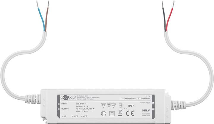 Actual product image Goobay LED-Trafo 12 V DC, 100 W, IP67