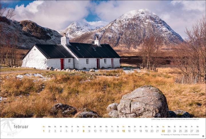 Actual product image Schottland Globetrotter Kalender 2026 - Von wilden Küsten, Seen und Bergen (Hardcover, German)