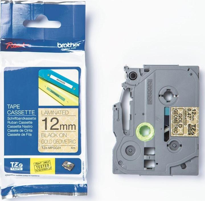 Actual product image Brother Tze-Mpgg31 (1.20 cm, Gold)