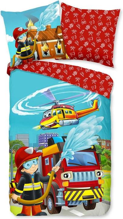 Produktbild Traumschlaf Feuerwehr (Bettwäsche Set, 135x200 cm + 80x80 cm)