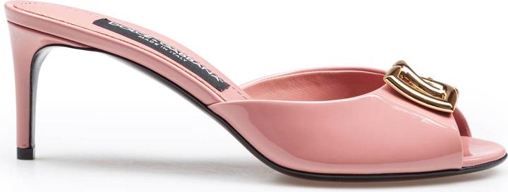 Actual product image Dolce & Gabbana keira sandal in patent leather pink color (38)