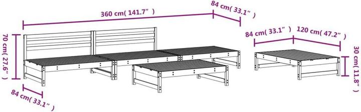 Produktbild VidaXL 5-tlg. Garten-Lounge-Set
