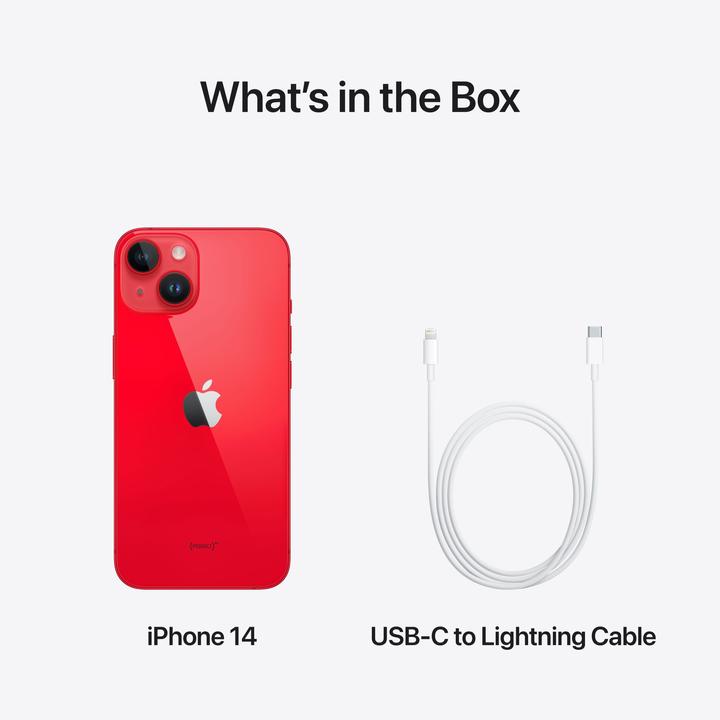 Immagine prodotto Apple iPhone 14 (256 GB, (PRODUCT)​RED, 6.10", SIM + eSIM, 12 Mpx, 5G)