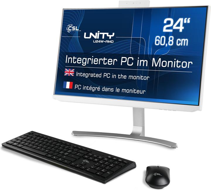 Image du produit CSL All-in-One-PC Unity U24W-AMD / 5600G / 1000 Go / 16 Go / Windows 11 Pro (AMD Ryzen 5 5600G, 16 Go, 1000 Go, AMD Radeon Graphics)