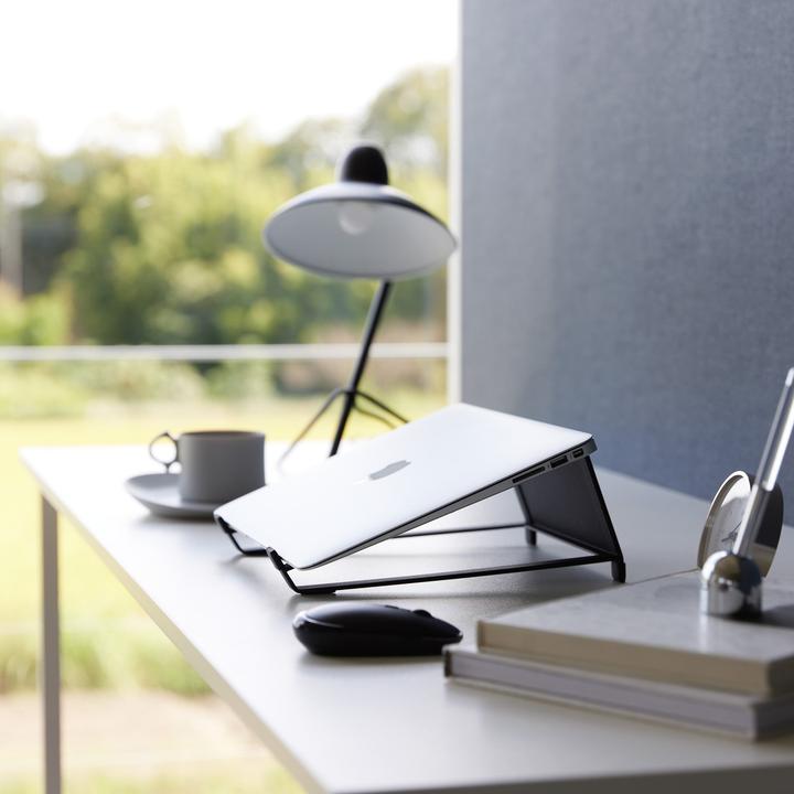 Actual product image Yamazaki Tablet and laptop holder with dual function TOWER
