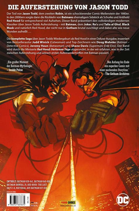 Produktbild Panini Batman - Das Geheimnis von Red Hood (Deluxe Edition/Under the Red Hood) (Deutsch, Jeremy Haun, Eric Battle, Jim Aparo, Jim Starlin, Doug Mahnke, Jeph Loeb, Pablo Raimondi, Shane Davis, Judd Winick, 2024)