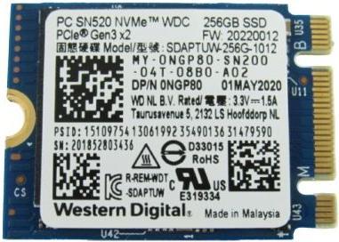 Actual product image Dell SSDR 256G P34 30S3 BG4 (256 GB, M.2 2230)