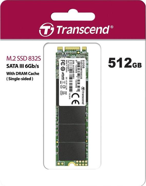 Immagine prodotto Transcend SSD interno M.2 SATA 2280 832S (512 GB, M.2 2280)