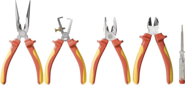 Produktbild Toolcraft VDE-Zangen-Set inkl. Phasenprüfer 5tlg