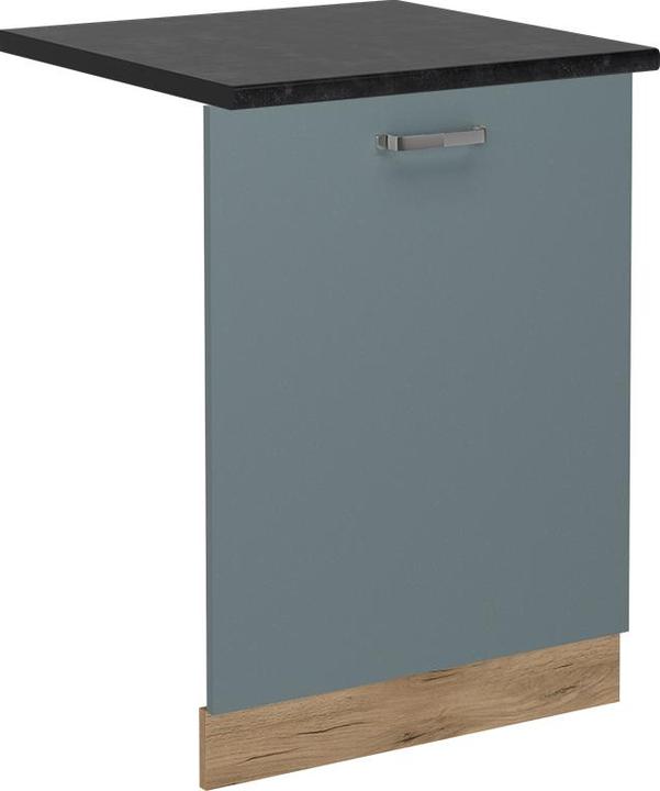 Vichy Geschirrspülblende R-Line, Blau-Grau/Goldkraft Eiche, 60 cm, AP Anthrazit