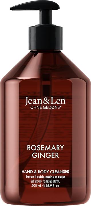 Jean & Len Hand & Body Cleanser Rosemary/Ginger, 500 ml (Recharges, 500 ml)