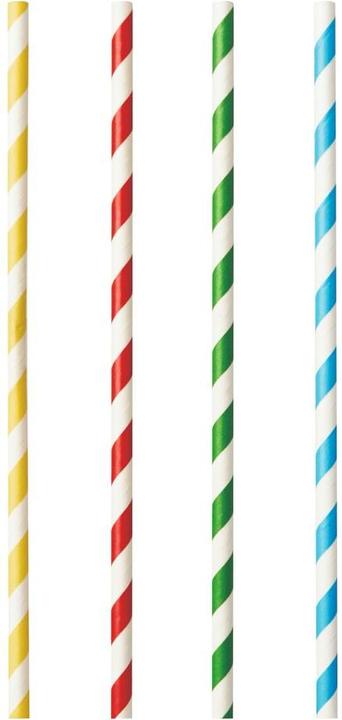 Papstar 87512 Einweg-Trinkhalm (e) Gemischte Farben (100 x)