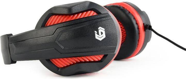 Actual product image Gembird GHS-03 Gaming headset with volume control, matte black/red (Cable)
